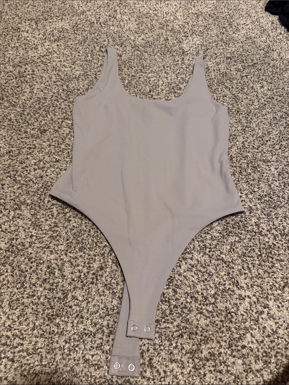 Women's Scoop Neck One-Piece Bodysuit - Light Gray